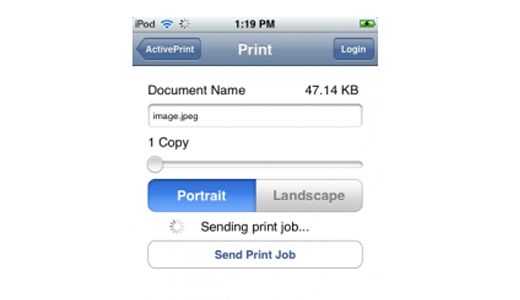 Easycontact for the iPhone launched by Tapinoma screenshot sendprintjob2 200x300 